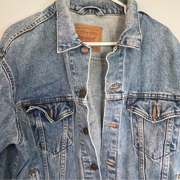 Levi’s Denim Trucker Jacket 80s/90s vintage size medium Men’s - Picture 3 of 13